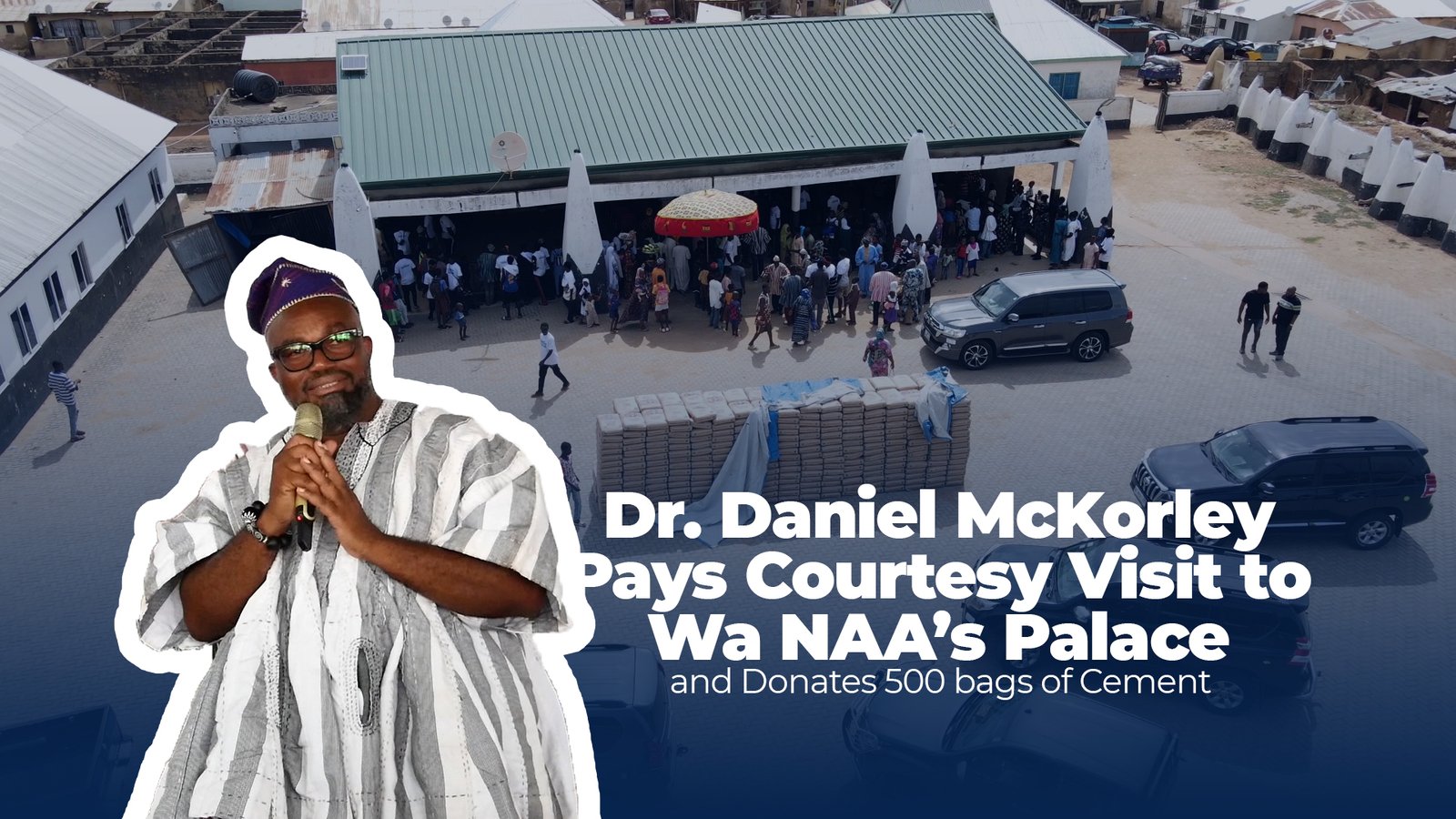 Dr McKorley Donate Cement Bags to Waa Palace